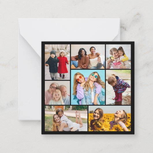 Erstellen Sie Ihre eigene 8 FotoCollage Mitteilungskarte (Vorderseite)