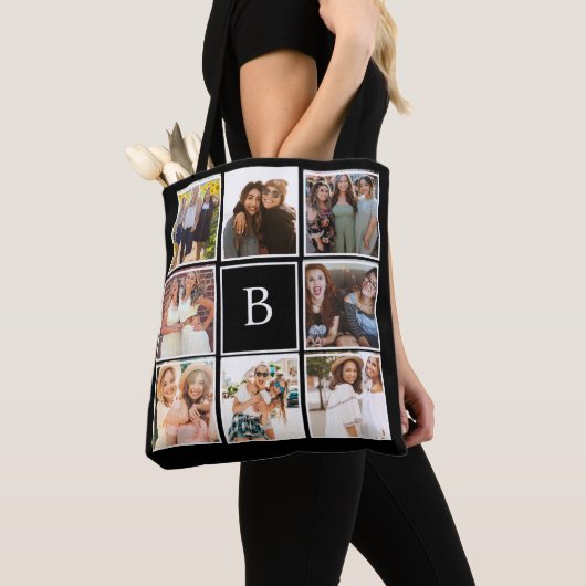 Erstellen Sie Ihre eigene 8-FotoCollage Monochrome Tasche (Von Nahem)