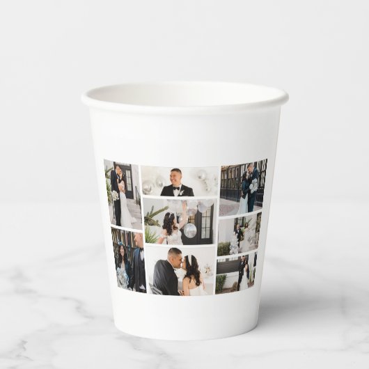 Erstellen Sie Ihre eigene 8 FotoCollage Pappbecher (Rückseite)