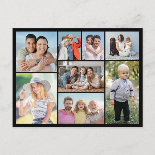 Erstellen Sie Ihre eigene 8 FotoCollage Postkarte (Vorderseite)