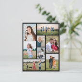 Erstellen Sie Ihre eigene 8 FotoCollage Postkarte (Stehend Vorderseite)