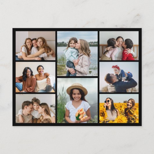 Erstellen Sie Ihre eigene 8 FotoCollage Postkarte (Vorderseite)
