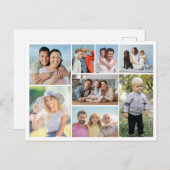 Erstellen Sie Ihre eigene 8 FotoCollage Postkarte (Vorne/Hinten)