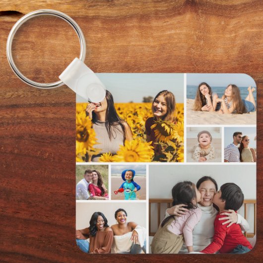Erstellen Sie Ihre eigene 8 FotoCollage Schlüsselanhänger (Vorderseite)