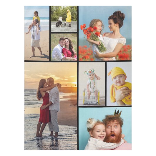 Erstellen Sie Ihre eigene 8 FotoCollage Tischdecke (Vorderseite)