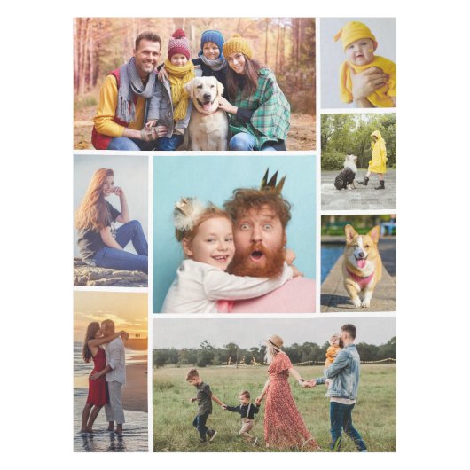 Erstellen Sie Ihre eigene 8 FotoCollage Tischdecke (Vorderseite)