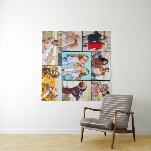 Erstellen Sie Ihre eigene 8 FotoCollage Wandteppich (Beispiel (Horizontal))