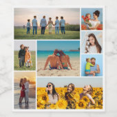 Erstellen Sie Ihre eigene 8 FotoCollage Weinetikett (Einzelnes Label)