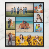 Erstellen Sie Ihre eigene 8 FotoCollage Weinetikett (Einzelnes Label)