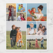 Erstellen Sie Ihre eigene 8 FotoCollage Weinetikett (Einzelnes Label)