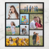 Erstellen Sie Ihre eigene 8 FotoCollage Weinetikett (Einzelnes Label)