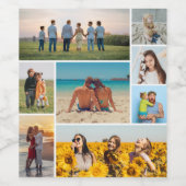 Erstellen Sie Ihre eigene 8 FotoCollage Weinetikett (Einzelnes Label)