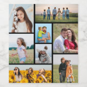 Erstellen Sie Ihre eigene 8 FotoCollage Weinetikett (Einzelnes Label)