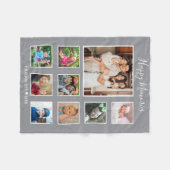 Erstellen Sie Ihre eigene 9-Familie Foto Collage g Fleecedecke (Vorderseite (Horizontal))