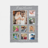 Erstellen Sie Ihre eigene 9-Familie Foto Collage g Fleecedecke (Vorderseite)