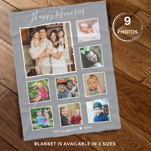 Erstellen Sie Ihre eigene 9-Familie Foto Collage g Fleecedecke