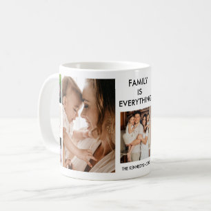 Erstellen Sie Ihre eigene 9-Foto-Collage Familienn Kaffeetasse