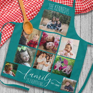 Erstellen Sie Ihre eigene 9-Foto-Collage Familienn Schürze