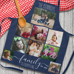 Erstellen Sie Ihre eigene 9-Foto-Collage Familienn Schürze