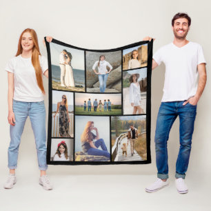 Erstellen Sie Ihre eigene 9-Foto-Collage Fleecedecke