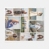 Erstellen Sie Ihre eigene 9-Foto-Collage Fleecedecke (Vorderseite (Horizontal))
