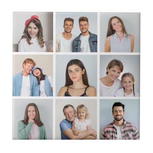 Erstellen Sie Ihre eigene 9-Foto-Collage Fliese (Vorderseite)