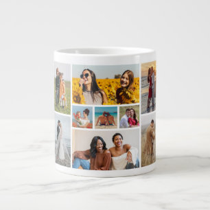Erstellen Sie Ihre eigene 9-Foto-Collage Jumbo-Tasse