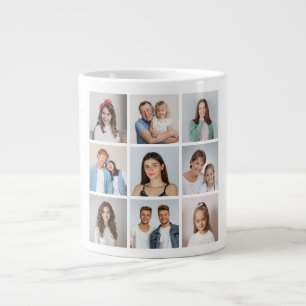 Erstellen Sie Ihre eigene 9-Foto-Collage Jumbo-Tasse