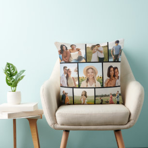 Erstellen Sie Ihre eigene 9-Foto-Collage Kissen
