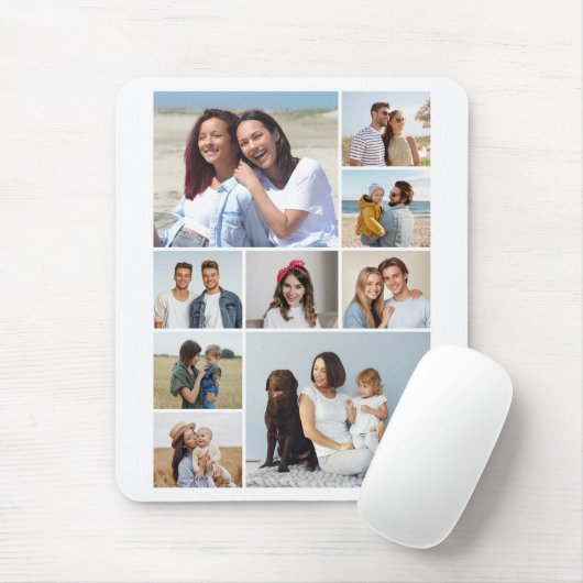 Erstellen Sie Ihre eigene 9-Foto-Collage Mousepad (Mit Mouse)