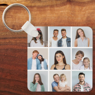 Erstellen Sie Ihre eigene 9-Foto-Collage Schlüsselanhänger