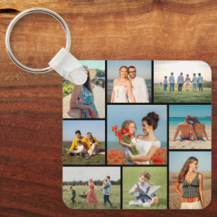 Erstellen Sie Ihre eigene 9-Foto-Collage Schlüsselanhänger