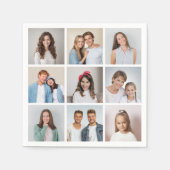 Erstellen Sie Ihre eigene 9-Foto-Collage Serviette (Vorderseite)