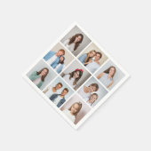 Erstellen Sie Ihre eigene 9-Foto-Collage Serviette (Ecke)