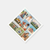 Erstellen Sie Ihre eigene 9-Foto-Collage Serviette (Ecke)
