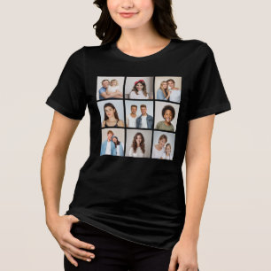 Erstellen Sie Ihre eigene 9-Foto-Collage Tri-Blend Shirt
