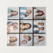 Erstellen Sie Ihre eigene 9-Foto-Collage Wandteppich (Vorderseite (Horizontal))