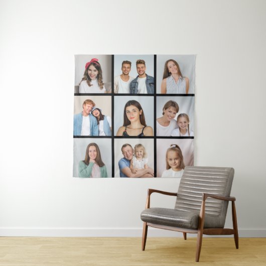 Erstellen Sie Ihre eigene 9-Foto-Collage Wandteppich (Beispiel)