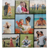 Erstellen Sie Ihre eigene 9 FotoCollage Duschvorhang (Vorderseite)