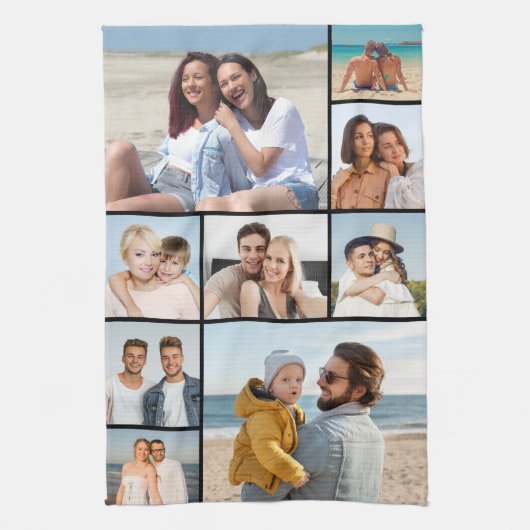Erstellen Sie Ihre eigene 9 FotoCollage Geschirrtuch (Vertikal)