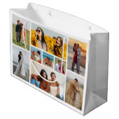 Erstellen Sie Ihre eigene 9 FotoCollage Große Geschenktüte (Rückseite Schrägansicht)