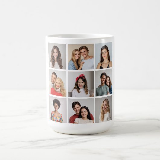 Erstellen Sie Ihre eigene 9 FotoCollage Kaffeetasse (Mittel)