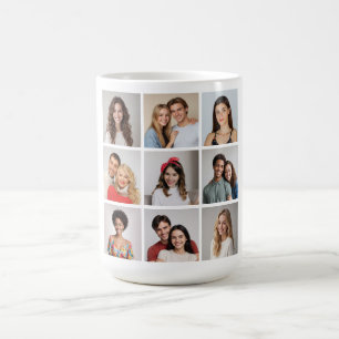 Erstellen Sie Ihre eigene 9 FotoCollage Kaffeetasse