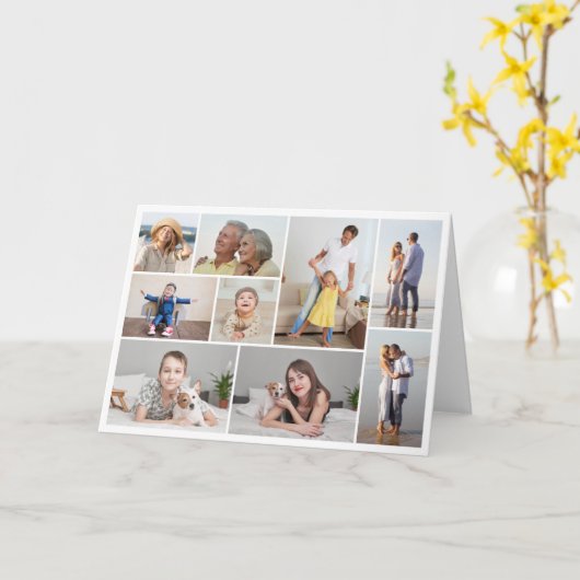 Erstellen Sie Ihre eigene 9 FotoCollage Karte (Gelbe Blume)