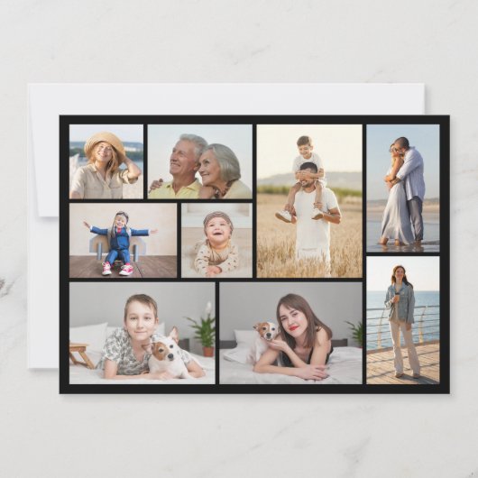 Erstellen Sie Ihre eigene 9 FotoCollage Karte (Vorderseite)