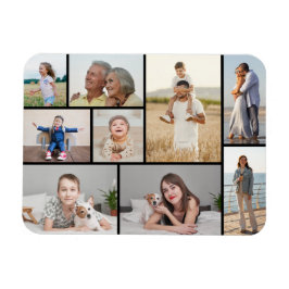 Erstellen Sie Ihre eigene 9 FotoCollage Magnet