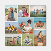 Erstellen Sie Ihre eigene 9 FotoCollage Magnet (Vorne)