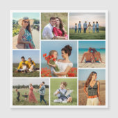 Erstellen Sie Ihre eigene 9 Fotocollage Magnetkart Magnetkarte (Vorderseite)