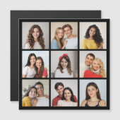 Erstellen Sie Ihre eigene 9 Fotocollage Magnetkart Magnetkarte (Vorne/Hinten)