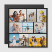 Erstellen Sie Ihre eigene 9 Fotocollage Magnetkart Magnetkarte (Vorne/Hinten)